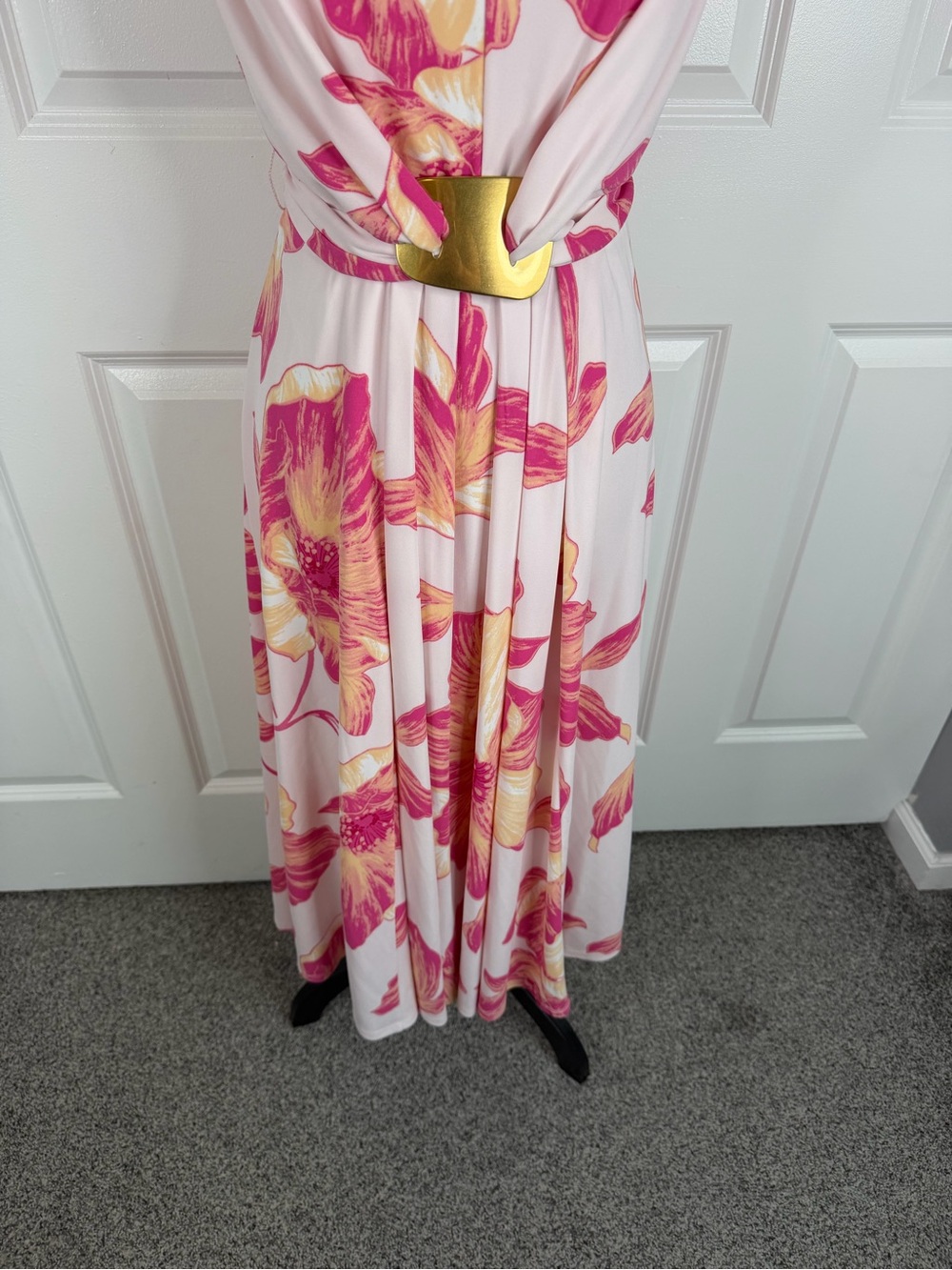 Donna Karan New York Floral Halter Maxi Dress NWT Size 4 - Picture 6 of 10